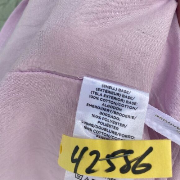 Ann Taylor Daisy Floral Applique Embroidered Shift Lilac Lavender 3/4 Sleeve - Picture 9 of 13